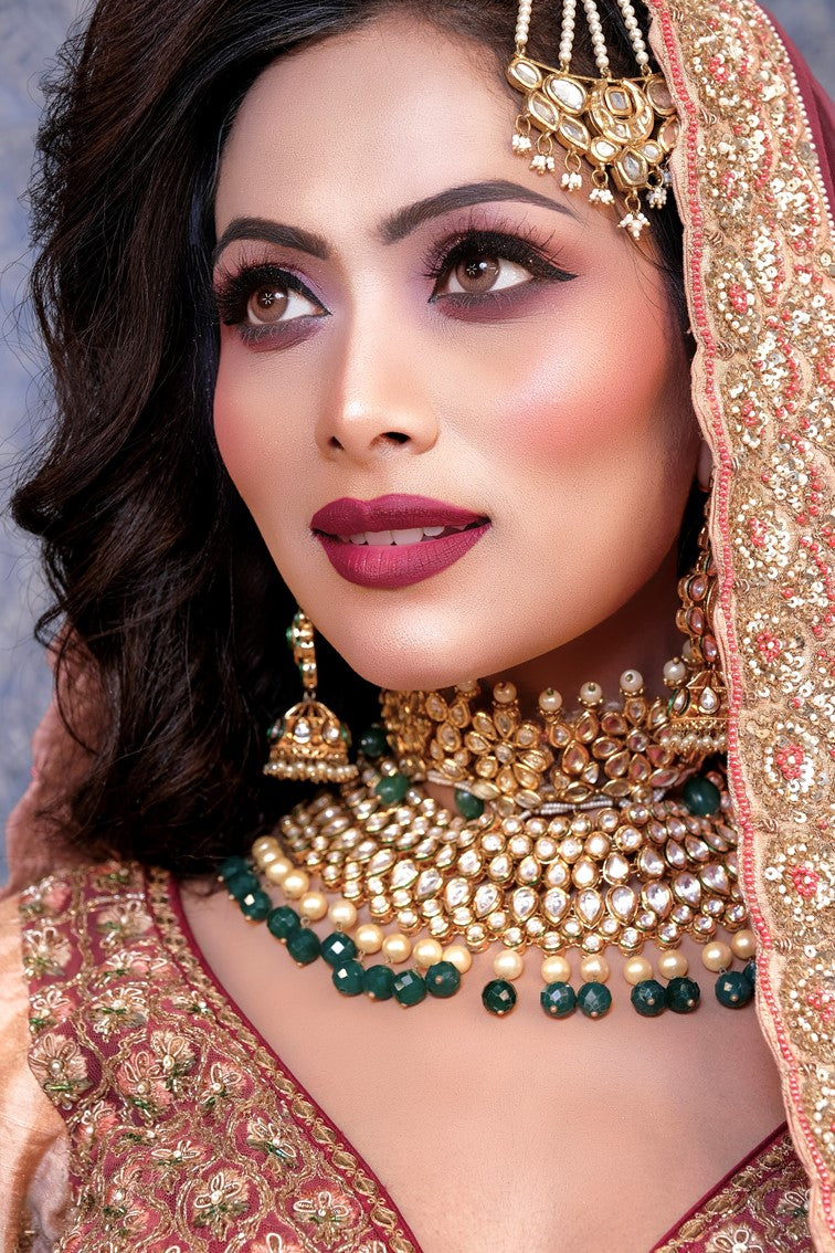 Beautiful Peach Color Bridal Embroidered Lehanga