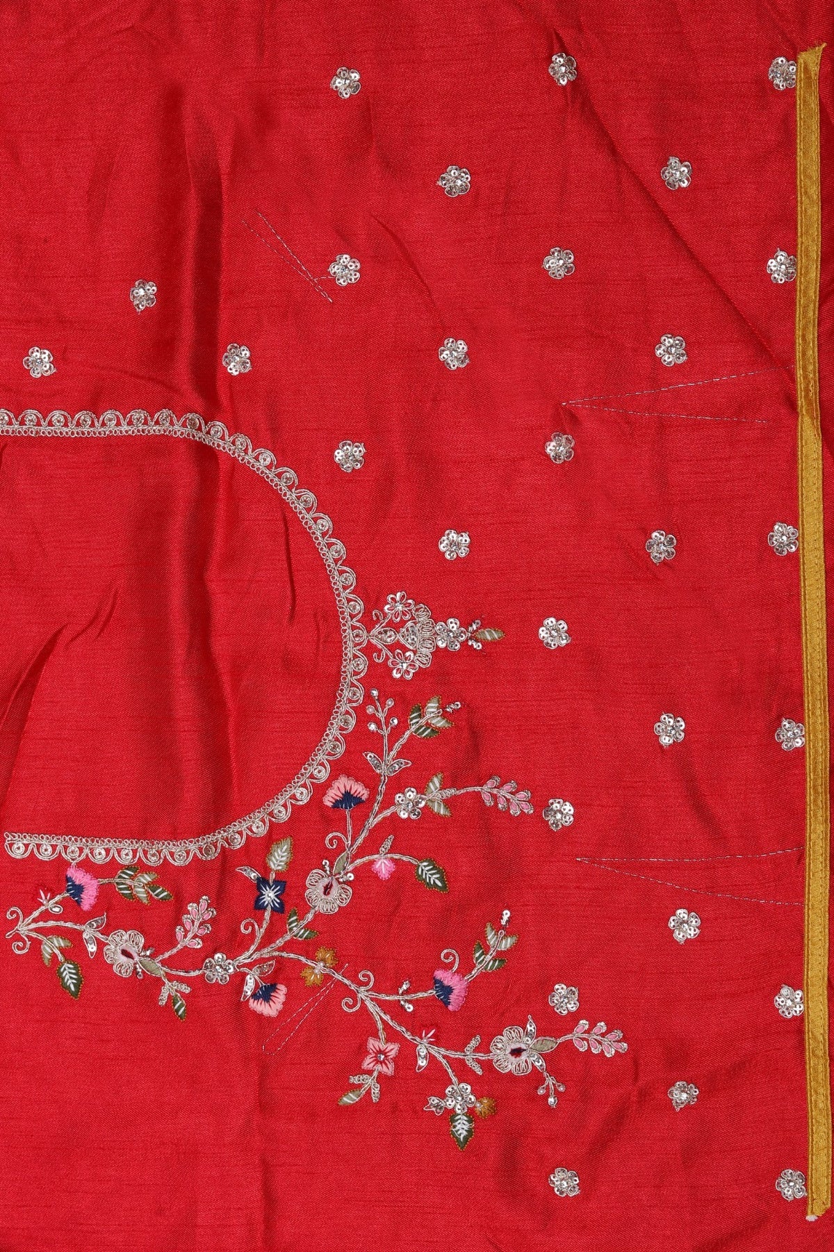 Elegant yellow color floral embroidered saree