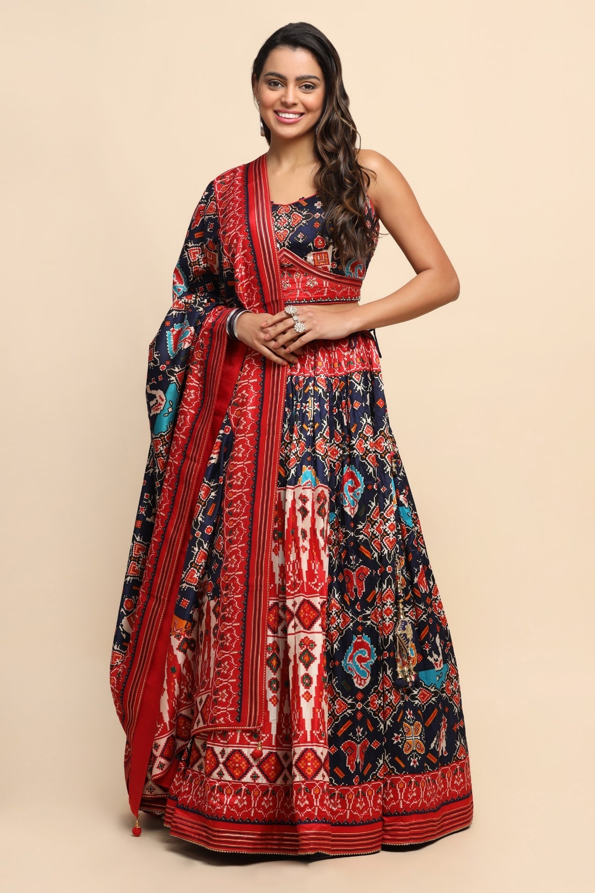 Elegant Multi Color Patola Printed Lehanga