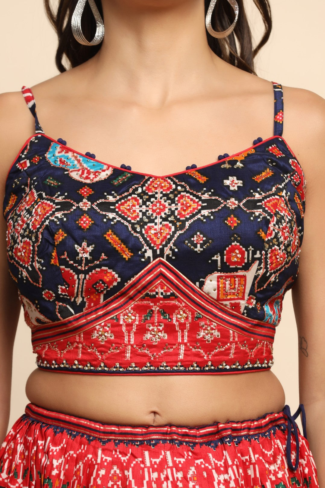 Elegant Multi Color Patola Printed Lehanga