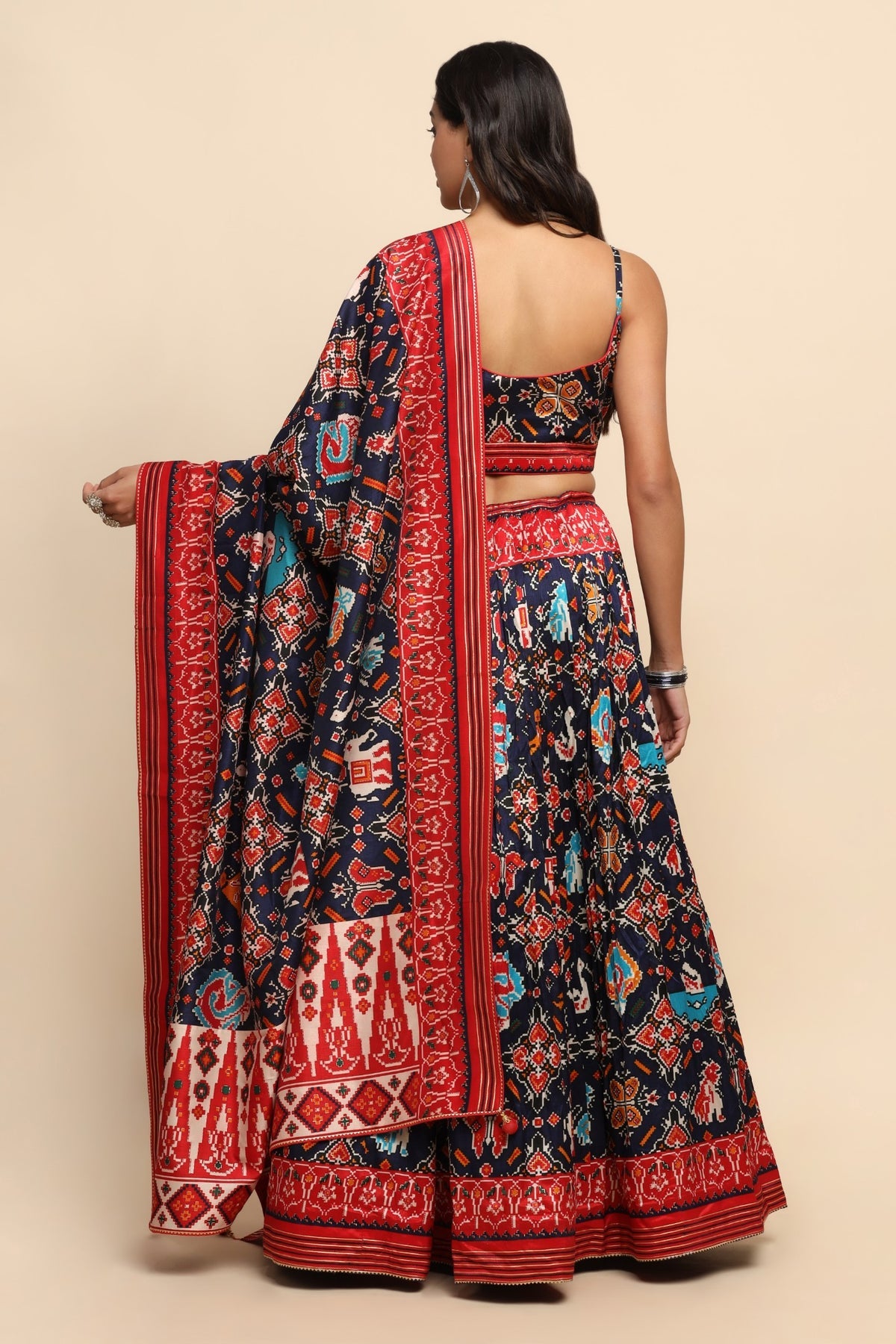 Elegant Multi Color Patola Printed Lehanga