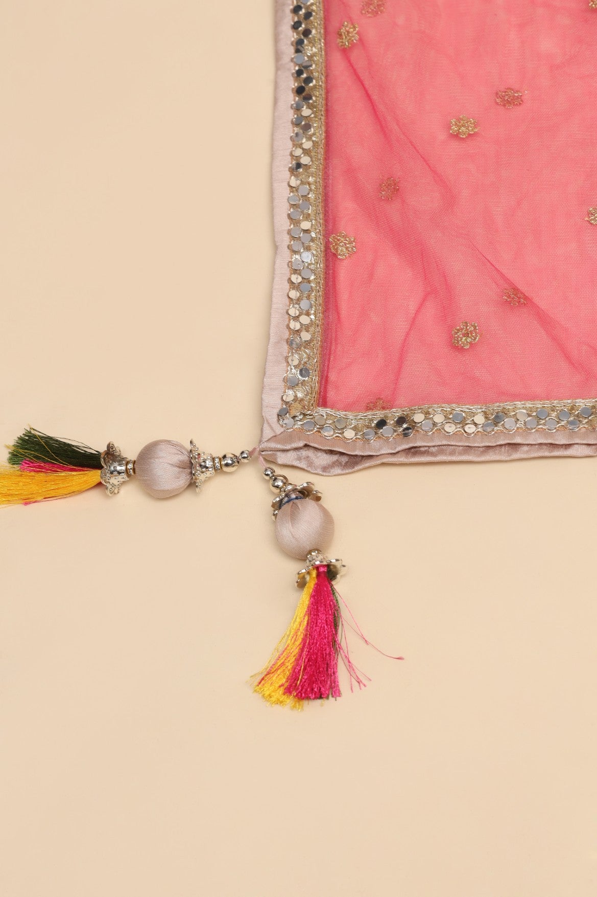 Light Pink Color Floral Printed and Embroidered Lehenga Set