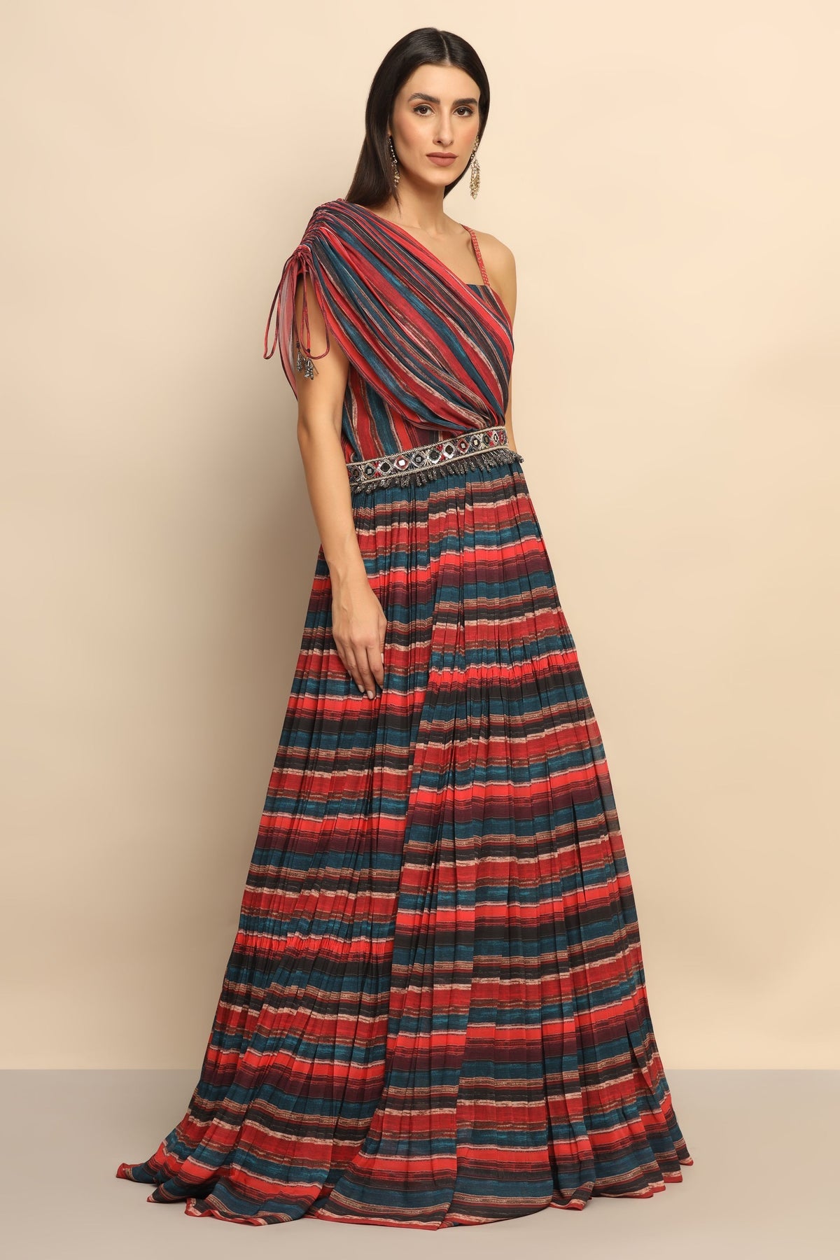 Enchante Mirror Sequins Silk Blend Dress