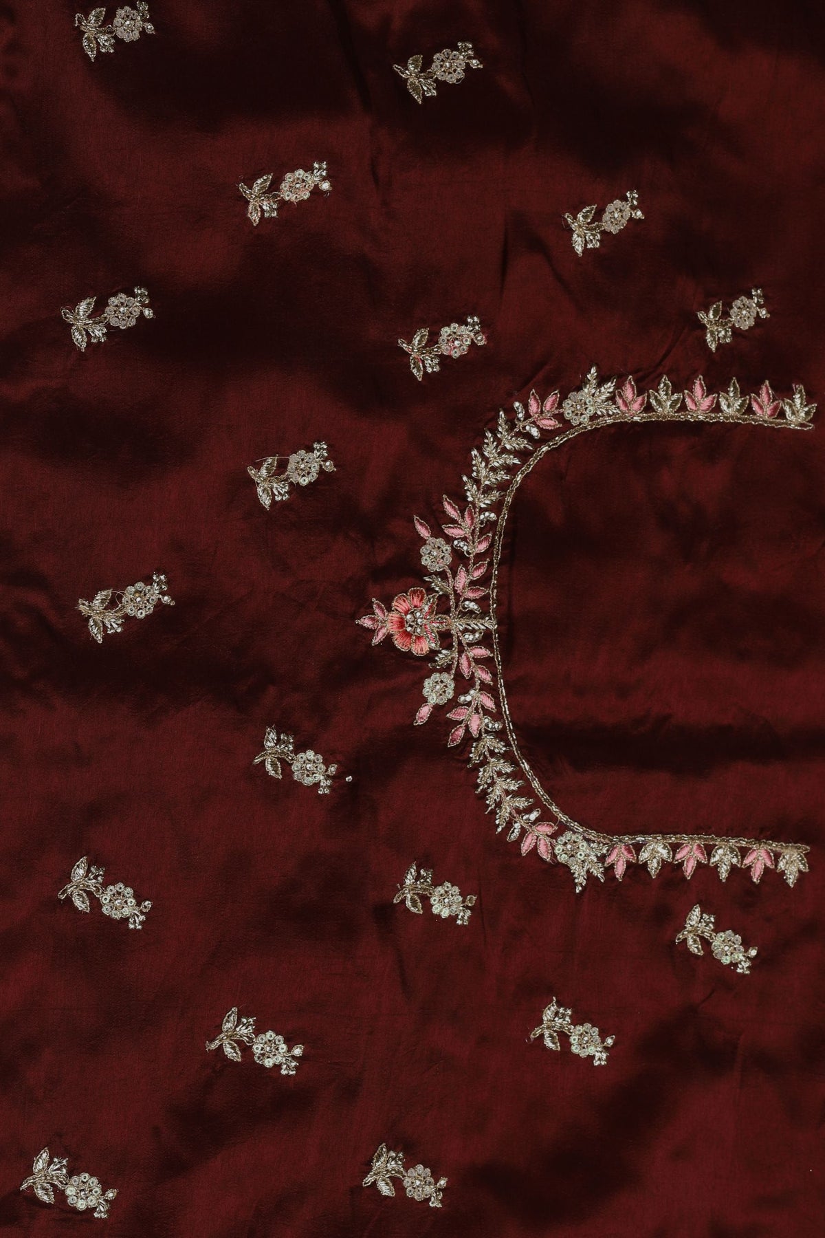 Captivating Pink Silk Saree with Intricate Thread Work, Sequins, Cut Dana, and Zari