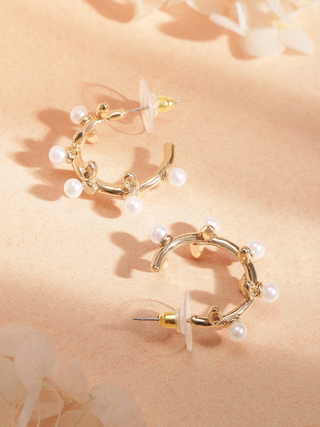 TOKYO TALKIES X  Gold-Plated Handcrafted Half Hoop Earrings