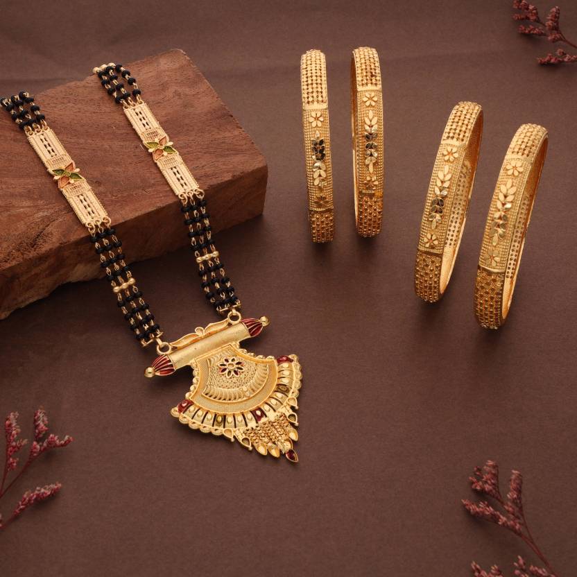 Brass Gold-plated Gold Jewel Set