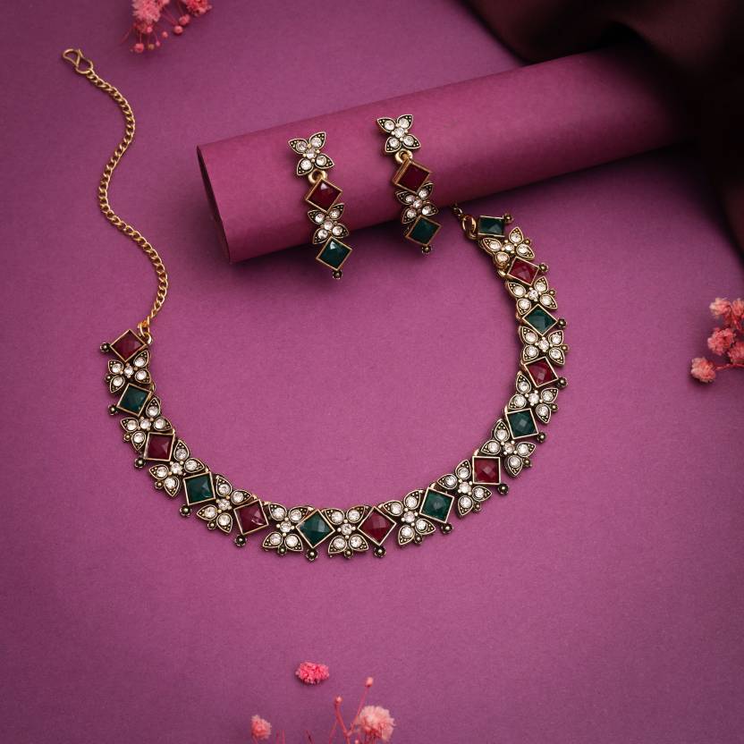 Gold-plated Multicolor Jewel Set