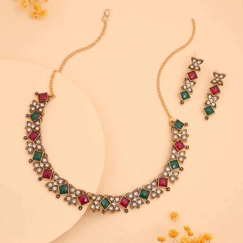 Gold-plated Multicolor Jewel Set