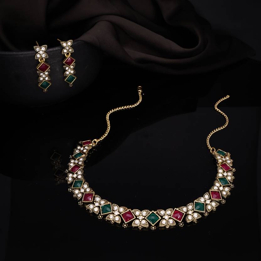 Gold-plated Multicolor Jewel Set