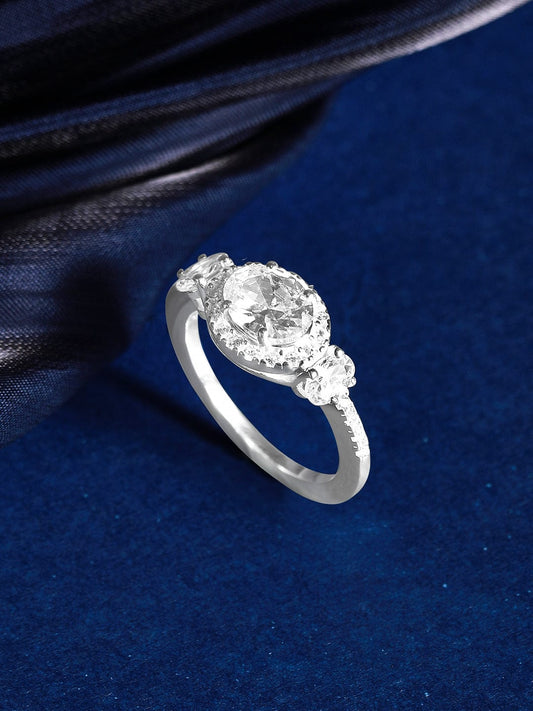 Silver The Sparkling Zirconia Ring