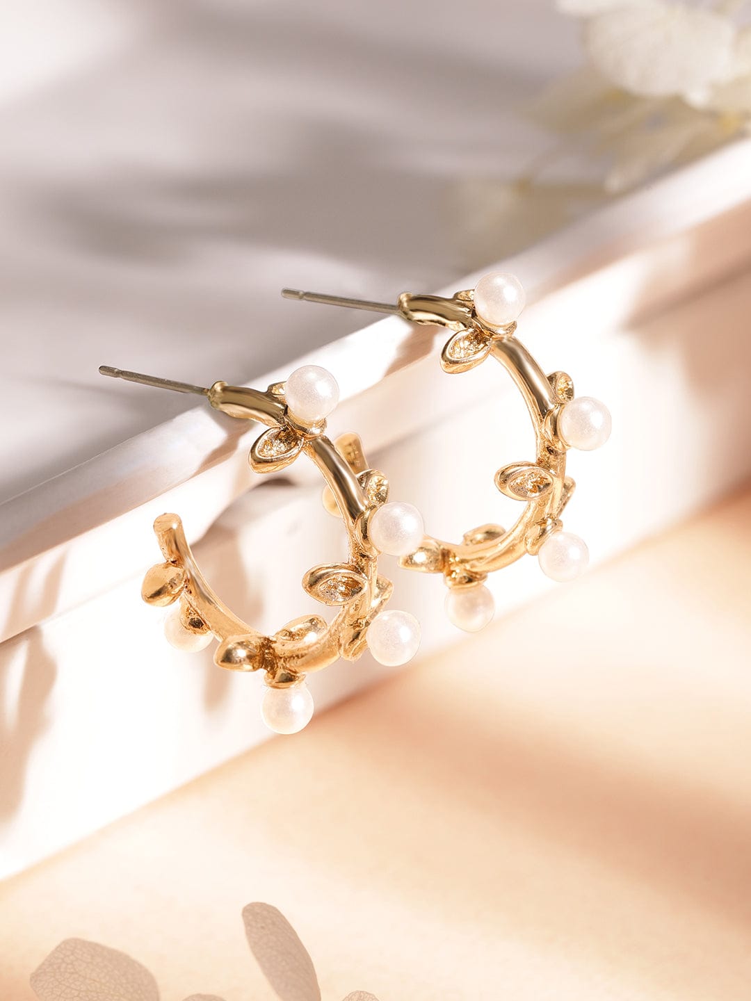 TOKYO TALKIES X  Gold-Plated Handcrafted Half Hoop Earrings