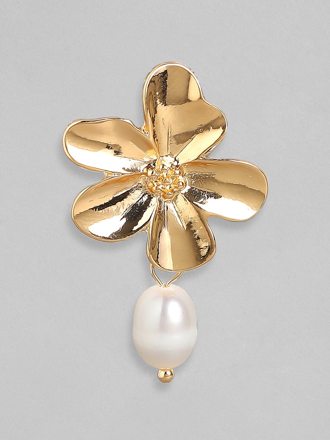 TOKYO TALKIES X Gold-Toned White Set Of 2 Drop Earrings