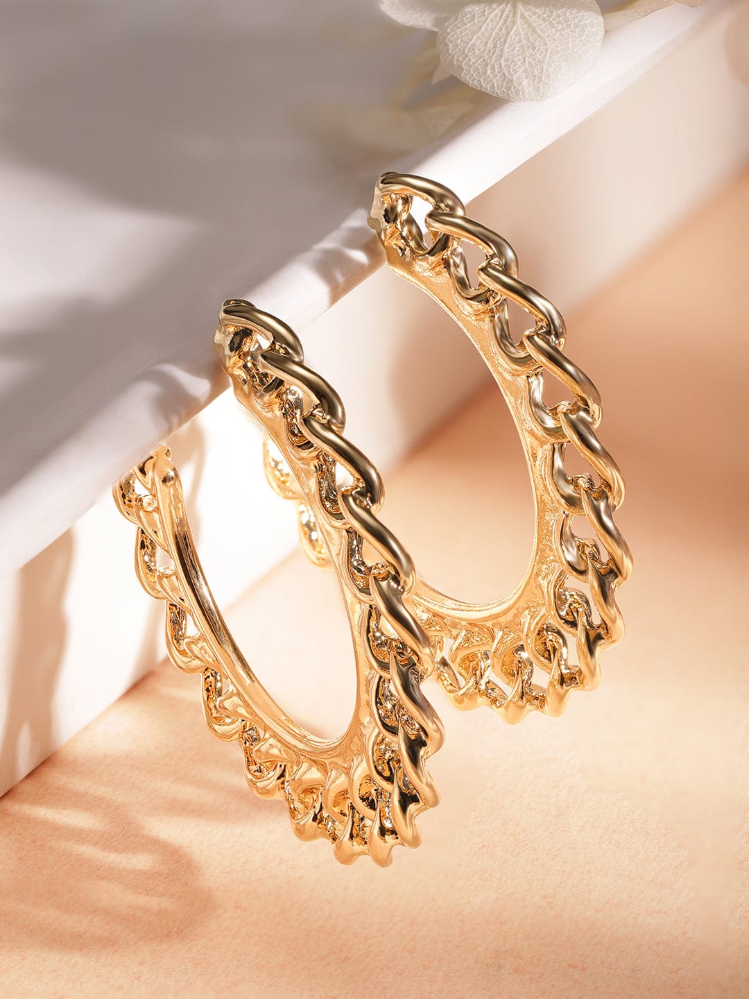 TOKYO TALKIES X  Set Of 2 Gold-Plated Contemporary Earrings